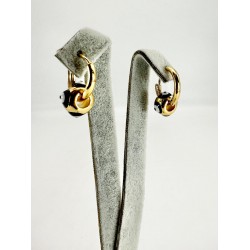 Gold Siyah Nazar Boncuklu Küpe